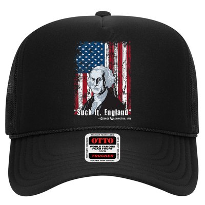 Suck It England Funny 4th Of July George Washington 1776 Trucker Hat