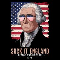 Suck It England 1776 George Washington Stripe Pom Pom Beanie