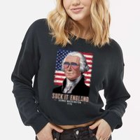 Suck It England 1776 George Washington Cropped Pullover Crew
