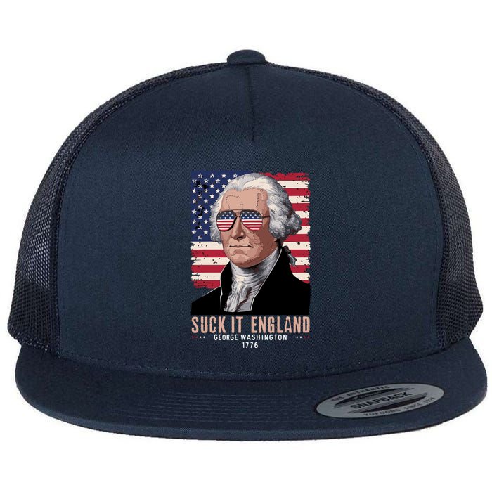 Suck It England 1776 George Washington Flat Bill Trucker Hat