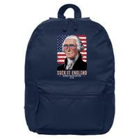 Suck It England 1776 George Washington 16 in Basic Backpack