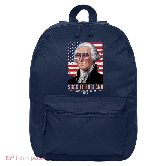 Suck It England 1776 George Washington 16 in Basic Backpack