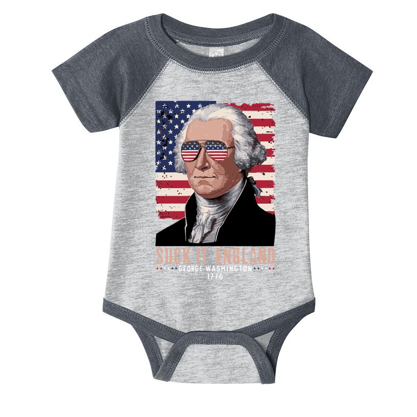 Suck It England 1776 George Washington Infant Baby Jersey Bodysuit