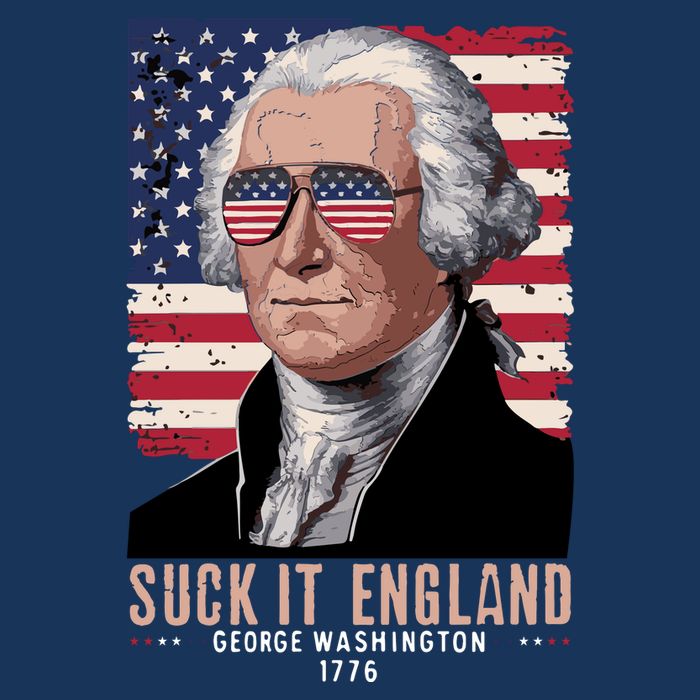 Suck It England 1776 George Washington Ladies Long Sleeve Shirt