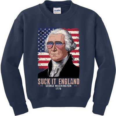 Suck It England 1776 George Washington Kids Sweatshirt