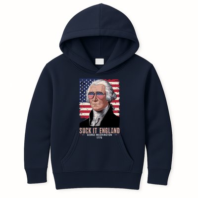 Suck It England 1776 George Washington Kids Hoodie