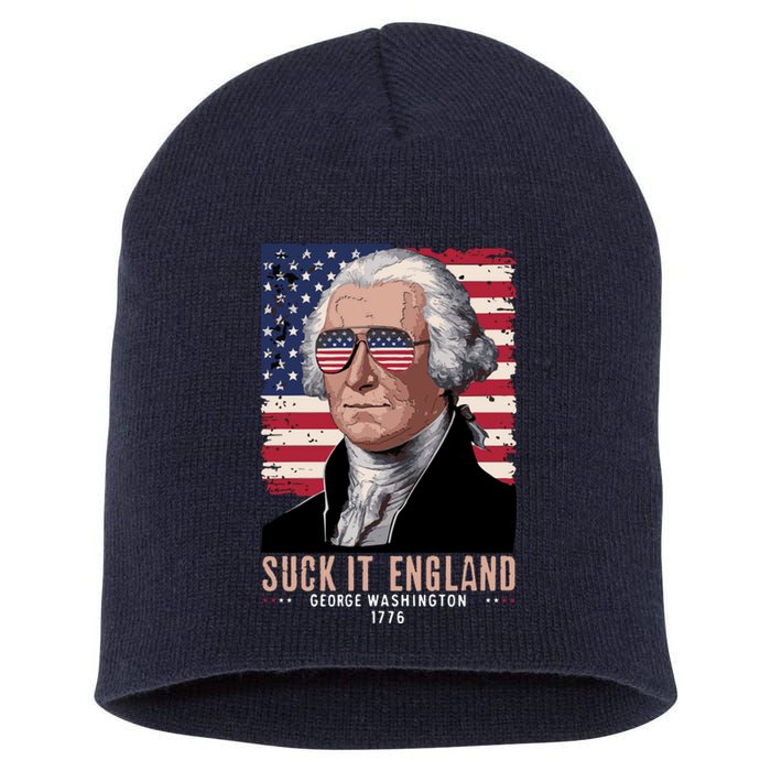 Suck It England 1776 George Washington Short Acrylic Beanie