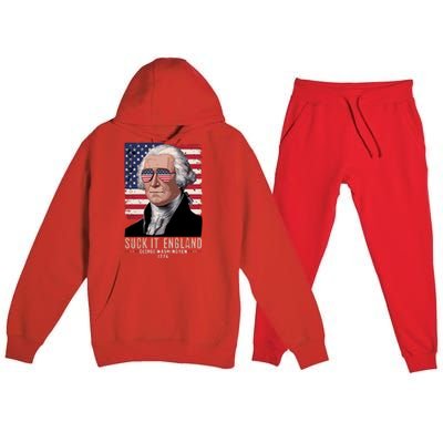 Suck It England 1776 George Washington Premium Hooded Sweatsuit Set