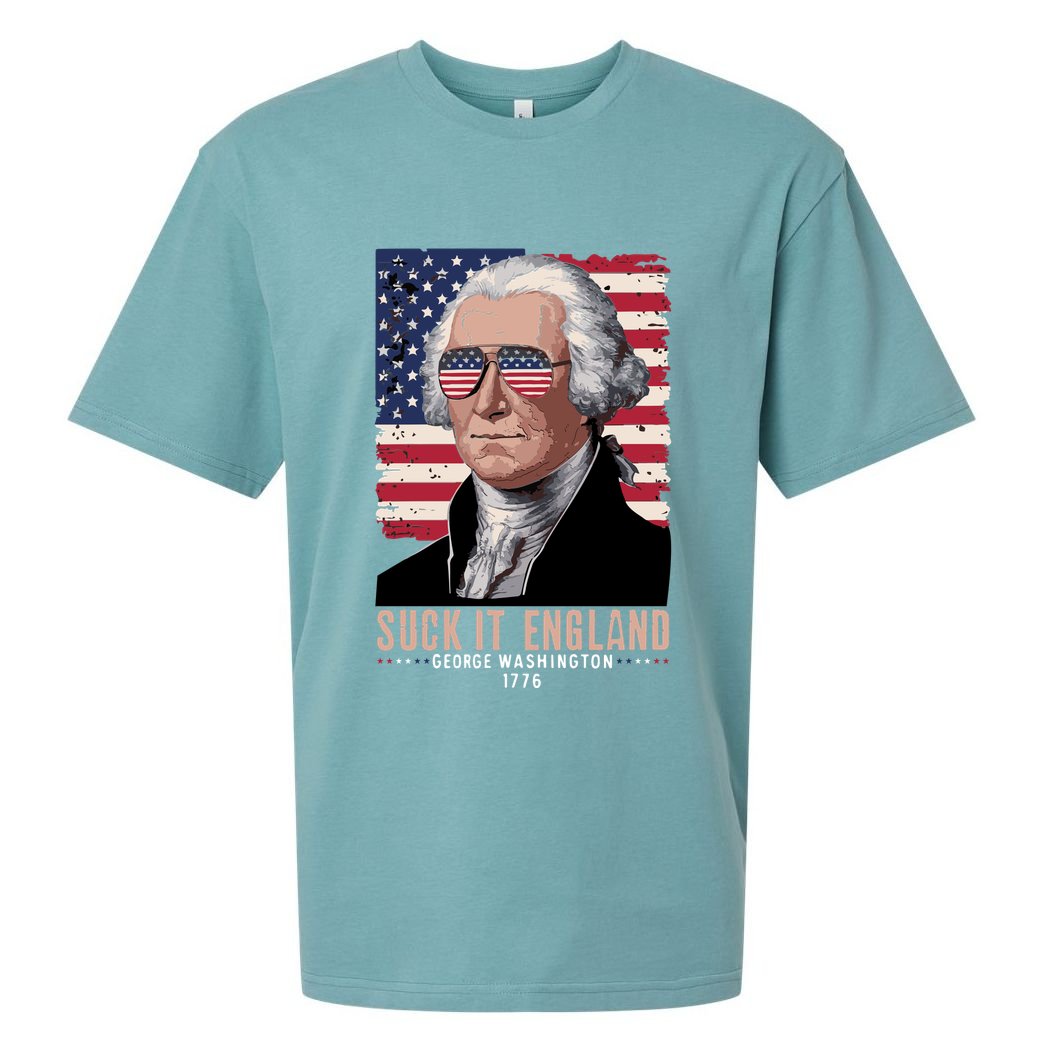 Suck It England 1776 George Washington Sueded Cloud Jersey T-Shirt