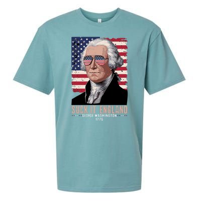 Suck It England 1776 George Washington Sueded Cloud Jersey T-Shirt