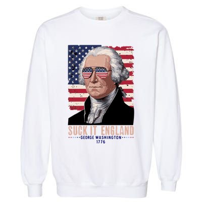 Suck It England 1776 George Washington Garment-Dyed Sweatshirt
