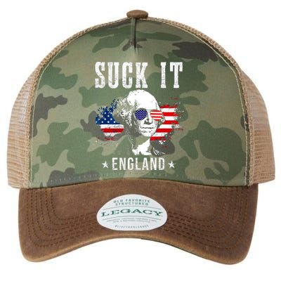 Suck It England Funny 4th Of July George Washington 1776 Legacy Tie Dye Trucker Hat