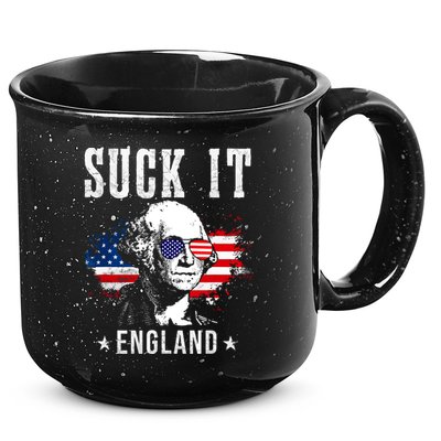 Suck It England Funny 4th Of July George Washington 1776 15oz Campfire Ceramic Mug