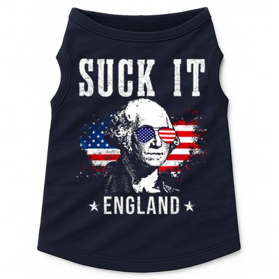 Suck It England Funny 4th Of July George Washington 1776 Doggie Tank
