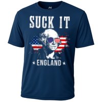 Suck It England Funny 4th Of July George Washington 1776 Cooling Performance Crew T-Shirt