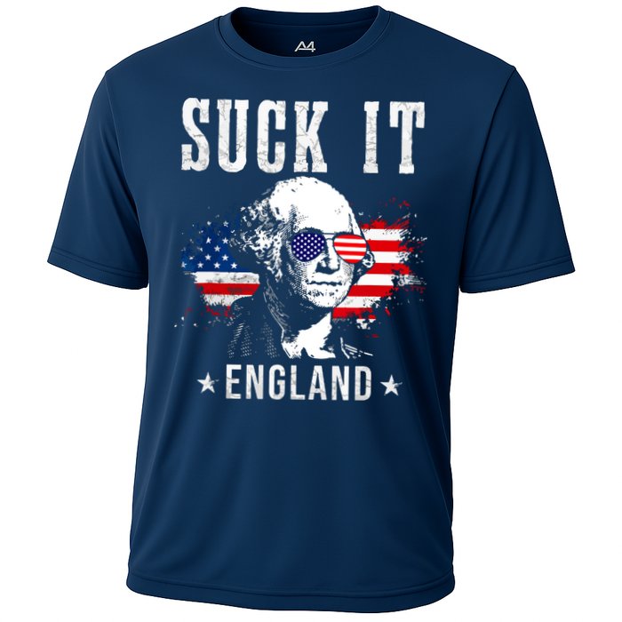 Suck It England Funny 4th Of July George Washington 1776 Cooling Performance Crew T-Shirt