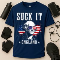 Suck It England Funny 4th Of July George Washington 1776 Cooling Performance Crew T-Shirt