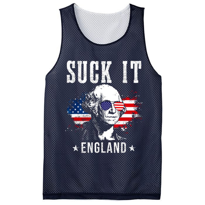 Suck It England Funny 4th Of July George Washington 1776 Mesh Reversible Basketball Jersey Tank