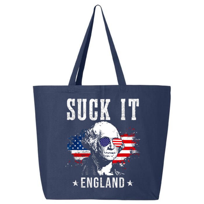 Suck It England Funny 4th Of July George Washington 1776 25L Jumbo Tote