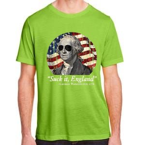 Suck It England Funny 4th Of July George Washington 1776 Adult ChromaSoft Performance T-Shirt