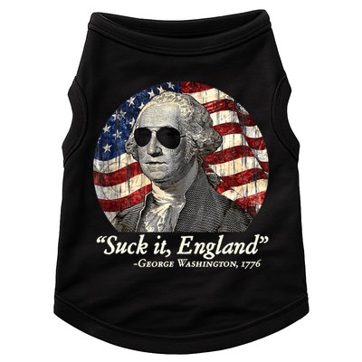 Suck It England Funny 4th Of July George Washington 1776 Doggie Tank