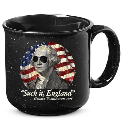 Suck It England Funny 4th Of July George Washington 1776 15oz Campfire Ceramic Mug
