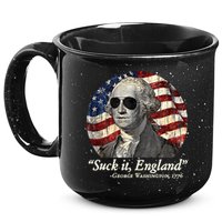 Suck It England Funny 4th Of July George Washington 1776 15oz Campfire Ceramic Mug