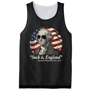 Suck It England Funny 4th Of July George Washington 1776 Mesh Reversible Basketball Jersey Tank