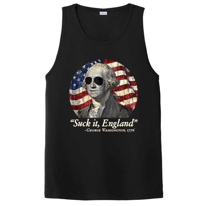 Suck It England Funny 4th Of July George Washington 1776 PosiCharge Competitor Tank