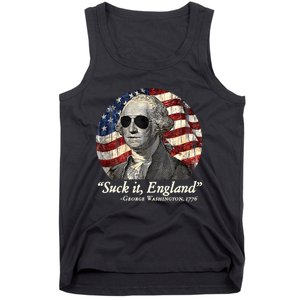 Suck It England Funny 4th Of July George Washington 1776 Tank Top