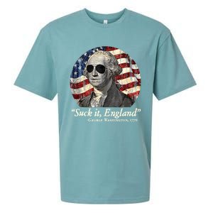 Suck It England Funny 4th Of July George Washington 1776 Sueded Cloud Jersey T-Shirt