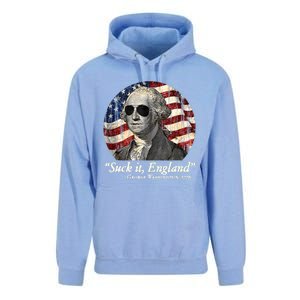 Suck It England Funny 4th Of July George Washington 1776 Unisex Surf Hoodie