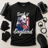 Suck It England Funny George Washington USA Flag 4th of July Cooling Performance Crew T-Shirt
