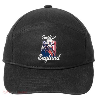 Suck It England Funny George Washington USA Flag 4th of July 7-Panel Snapback Hat