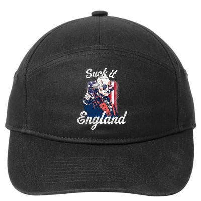 Suck It England Funny George Washington USA Flag 4th of July 7-Panel Snapback Hat