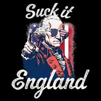 Suck It England Funny George Washington USA Flag 4th of July 7-Panel Snapback Hat