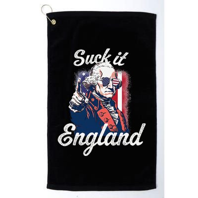 Suck It England Funny George Washington USA Flag 4th of July Golf Towel