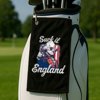 Suck It England Funny George Washington USA Flag 4th of July Golf Towel