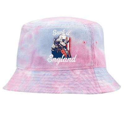 Suck It England Funny George Washington USA Flag 4th of July Tie-Dyed Bucket Hat