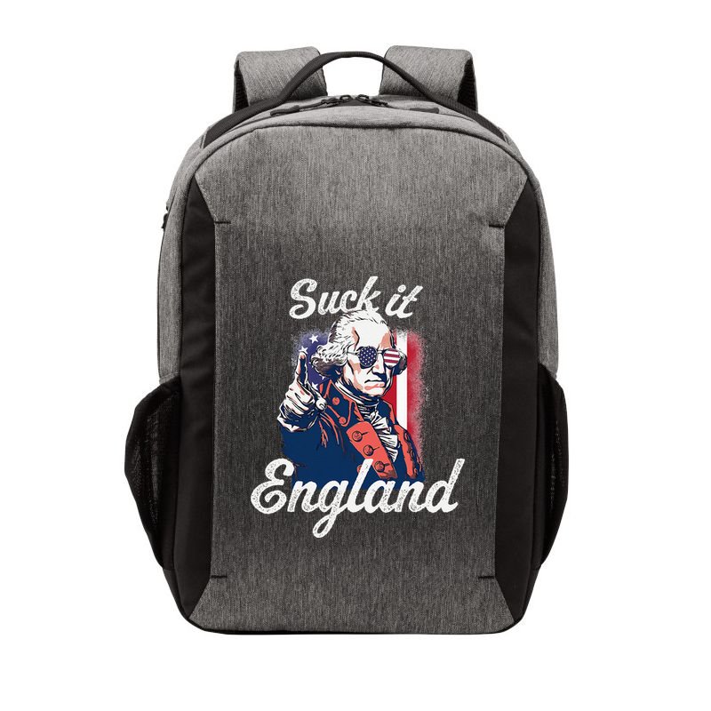 Suck It England Funny George Washington USA Flag 4th of July Vector Backpack
