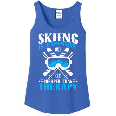 Skiing Is Expensive But Cheaper Than A Therapy Ski Lover Meaningful Gift Ladies Essential Tank