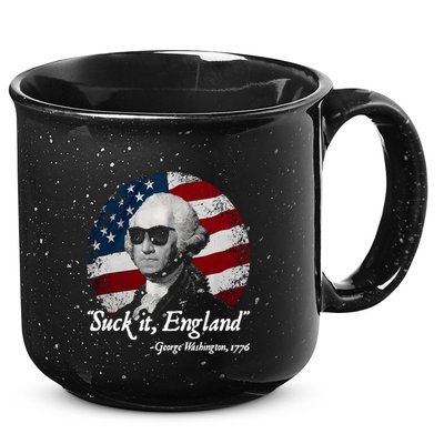 Suck It England Funny 4th Of July George Washington 1776 15oz Campfire Ceramic Mug