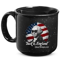 Suck It England Funny 4th Of July George Washington 1776 15oz Campfire Ceramic Mug