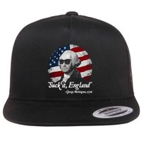 Suck It England Funny 4th Of July George Washington 1776 Flat Bill Trucker Hat
