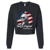 Suck It England Funny 4th Of July George Washington 1776 Cropped Pullover Crew