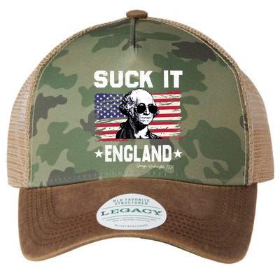 Suck It England Funny 4th Of July George Washington 1776 Legacy Tie Dye Trucker Hat