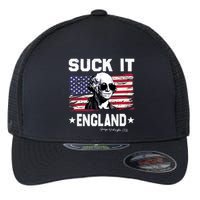 Suck It England Funny 4th Of July George Washington 1776 Flexfit Unipanel Trucker Cap