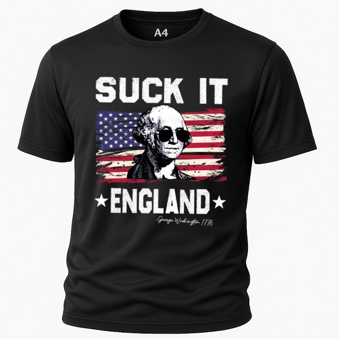 Suck It England Funny 4th Of July George Washington 1776 Cooling Performance Crew T-Shirt