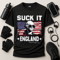 Suck It England Funny 4th Of July George Washington 1776 Cooling Performance Crew T-Shirt