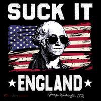 Suck It England Funny 4th Of July George Washington 1776 Sustainable Bucket Hat